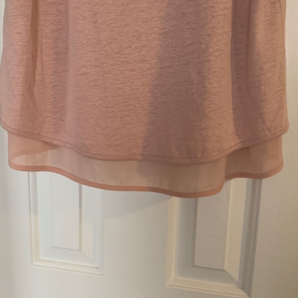Sleeveless layered neck detail jeweled beaded flowing tank top - Picture 6 of 6
